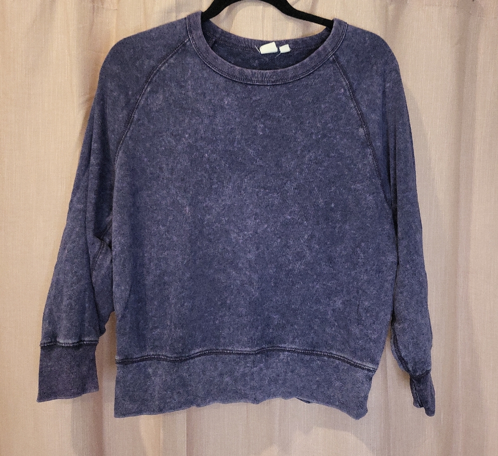 GAP Navy Mineral Wash Crewneck Sweatshirt